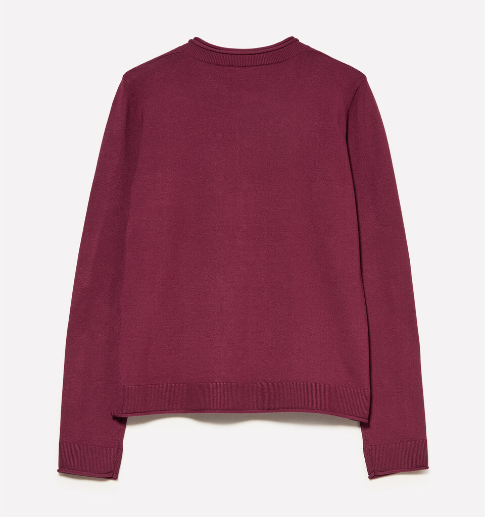 Burgundy regular fit cardigan - women's cardigans - Burgundy | Sisley image number 6